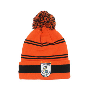 High Quality 100% Acrylic Custom Embroidery Logo Knitted Beanie Hat Unisex Shiny Color Design Pompom Hat bobble hat - Product Image 2