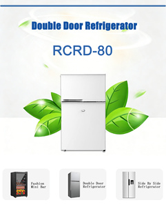 Refrigerador y Congelador Doble Puerta R600a para Hogar y Hotel con Precio de Fábrica RCRD-<span class=keywords><strong>80</strong></span> - Product Image 4