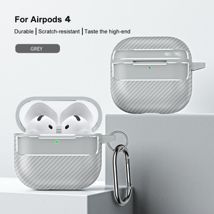 Estuche para Auriculares con Textura de Fibra de Carbono para <span class=keywords><strong>AirPods</strong></span> Pro <span class=keywords><strong>3</strong></span> 4 Pro 2, Funda para Auriculares con Nuevo Diseño - Product Image 3
