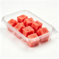 Emballages personnalisés, sûrs, jetables, recyclables, boîtes en plastique PET transparentes pour biscuits, gâteaux, pain, fruits, noix, emballages alimentaires avec couvercles