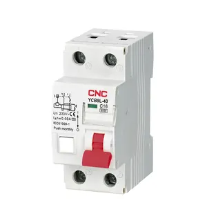 CNC Electric Electromagnetic Type residual current circuit breaker with overload protection RCBO 30mA 100mA 300mA