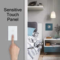Interruptor Inteligente WiFi Estándar AU IGOTO, Interruptor de Pared con Panel Táctil, Compatible con Alexa y Google Home