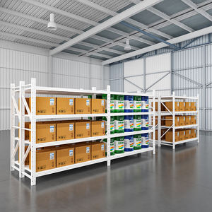 Étagères de stockage industrielles robustes sans boulons, autoportantes, en métal, revêtement poudré, pour entrepôt, de la marque WUSEN - Product Image 4