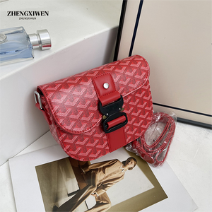 Damestas Met Chevronprint Zadeltas Pu Lederen Look Messenger Portemonnee 2025 Trendy Lichtgewicht Mode Schoudertas - Product Image 3