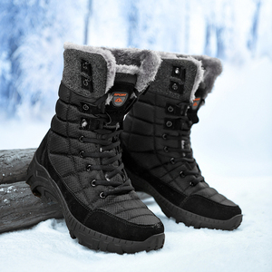 Botas de Nieve Personalizadas de Diseño, Profesionales, de Cuero, Impermeables, para Senderismo, con Forro de Peluche, Cálidas, para Mujer y Hombre - Product Image 2
