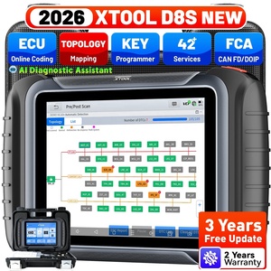 Escáner XTOOL D8S en Stock Local en EE. UU., Escáner de Diagnóstico Universal para Automóviles, Herramienta Programadora de Llaves de Coche, Multifuncional OBD2 - Product Image 1