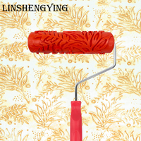LSY7 ''Texture Roller DIY Decorative Art Pattern Paint Roller Rouleau en caoutchouc pour la décoration des murs, meubles et sols