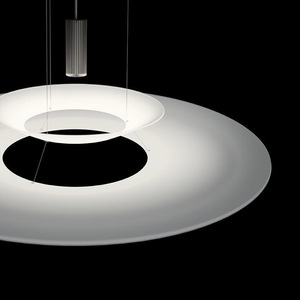 Lámpara colgante moderna minimalista de varias capas con LED, candelabro redondo de múltiples cabezales para sala de estar, escalera, hotel, sala de exposiciones. - Product Image 3