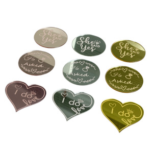 <span class=keywords><strong>2023</strong></span> proposta di matrimonio decorazione per feste disco per torta nuziale ha detto di sì I Do Cupcake Toppers - Product Image 1