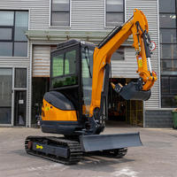 Mini-excavatrice compacte CT10GB de 0,89 tonne avec godet de 0,022 m³, profondeur de fouille de 1520 mm, idéale pour les fermes et vergers