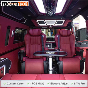 Set Completo di Sedili Auto Modificati di Lusso <span class=keywords><strong>VIP</strong></span> Personalizzabili Multicolore con Tavolo Regolabile per Toyota Hiace di Feigeer Tech - Product Image 1