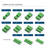 2EDGK-3.81 3,81 mm Bornier en laiton enfichable à connexion par vis, ensemble de fiches et prises, connecteur PCB 3 broches PA66 UL94V 0 300V 8A Vert