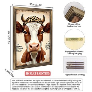 Tableau encadré en bois 20x30 pouces, Art Bohème pour maison d'<span class=keywords><strong>artiste</strong></span> ou espace de travail et d'habitation - Product Image 4