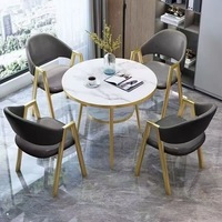 Ensemble table et chaises de réception rondes |   Pour les négociations commerciales, les réunions d'invités, le balcon de détente