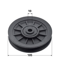Rueda de Polea de Gimnasio de Plástico Duradero de 97 mm de Diámetro Exterior, Piezas de Rueda, Muestra Gratuita de Fábrica