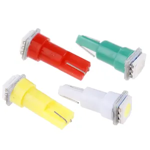 Red White Yellow green pink ice blue Car Instrument Dashboard warning Indicator Light 12V 6000K T5 LED Bulb
