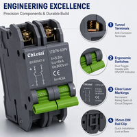 Disjoncteur solaire DC LTB7N-63PV 2P 63A 800V DC 6kA pour rail DIN, idéal pour boîtier de combinaison photovoltaïque