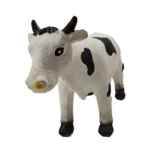 Custom stuffed cow baby girl toys farm animal toys soft rubber latex toys for kids playing