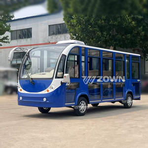รถบัสไฟฟ้าสีน้ำเงินสี่ล้อแบบปิด ประตูกระจกหลายบาน สำหรับการเดินทางชมวิวในเมือง - Product Image 6