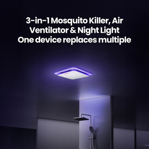 Ventilateur d'extraction de salle de bain avec lumière UV anti-moustiques, extracteur de salle de bain monté au plafond, boîtier métallique, ventilateur de ventilation - Product Image 5