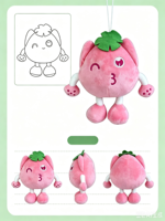 Peluche personnalisée en coton PP doux, design 1:1, multi-personnages, pour articles promotionnels, cadeau pour enfants, fabrication OEM ODM