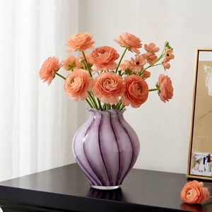 RYLAVA Juego <span class=keywords><strong>de</strong></span> <span class=keywords><strong>Jarrones</strong></span> <span class=keywords><strong>de</strong></span> Vidrio Elegantes <span class=keywords><strong>con</strong></span> Rayas Púrpuras, Jarrón Moderno Hecho a Mano para Arreglos Florales, Decoración para el Hogar, Sala <span class=keywords><strong>de</strong></span> Estar, Bodas - Product Image 4