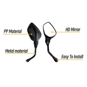 Nhà máy trực tiếp tùy chỉnh HD tầm nhìn rộng gương chiếu hậu cho xe máy chất lượng cao kim loại phụ kiện hot bán - Product Image 3