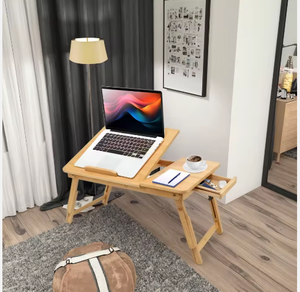 Bandeja Plegable para Ordenador Portátil, Mesa Auxiliar para Cama, Soporte de Bambú Plegable para Ordenador Portátil - Product Image 4