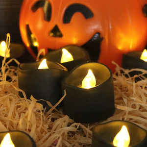 Batteria per eventi Cr2032 con candela di <span class=keywords><strong>Halloween</strong></span> a Led per luci da tè senza fiamma <span class=keywords><strong>candele</strong></span> nere tremolanti ideali per decorazioni per feste - Product Image 5