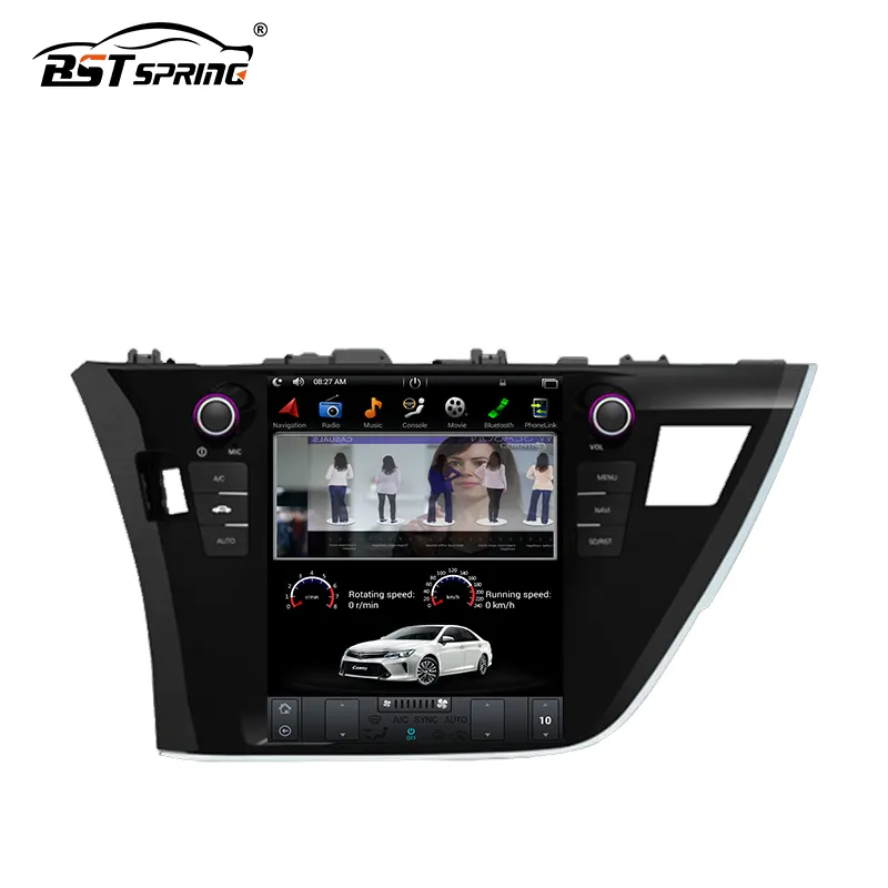 Bosstar Tesla model car audio radio multimedia gps navigation system for Toyota corolla 2013 2014 car video dvd player headunit