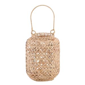 Linterna colgante de ratán para interiores rústica hecha a mano, portavelas pequeño de Color personalizado - Product Image 1