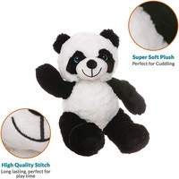 Peluche animal panda en peluche douce, jouets en peluche avec logo personnalisé fat panda avec enregistreur pour enfants