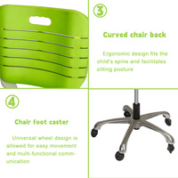Chaises d'école confortables pour les élèves, en plastique avec tablette d'écriture intégrée, pour les besoins en mobilier scolaire