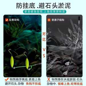 ชุดตกปลาแบบตะขอคู่สำหรับตกปลาคาร์พในทะเลสาบ ใช้กับชุดลูกลอย สำหรับพื้นผิวถนนลื่น คันเบ็ดมือ คันเบ็ดทะเล อุปกรณ์เสริม - Product Image 5