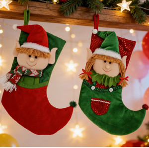 Adorable chaussette <span class=keywords><strong>de</strong></span> <span class=keywords><strong>Noël</strong></span> <span class=keywords><strong>en</strong></span> forme d'elfe, chaussette décorative <span class=keywords><strong>en</strong></span> peluche 3D pour arbre <span class=keywords><strong>de</strong></span> <span class=keywords><strong>Noël</strong></span>, cheminée, sac <span class=keywords><strong>cadeau</strong></span> pour bonbons <span class=keywords><strong>de</strong></span> <span class=keywords><strong>Noël</strong></span> - Product Image 1