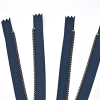 YYX 4 #   YG Y-Teeth Semi Lock # Fermeture éclair en laiton pour jeans, fermeture éclair métallique à extrémité fermée pour jeans