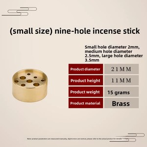 Moderno quemador de <span class=keywords><strong>incienso</strong></span> de latón de 9 orificios, adecuado para aromaterapia en <span class=keywords><strong>el</strong></span> hogar, terapia aromática, spa y uso en la oficina. - Product Image 6