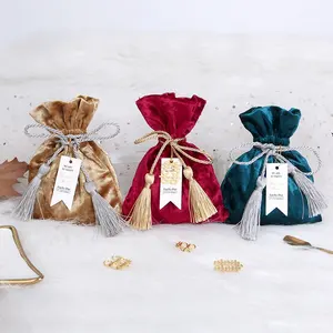 Gland cordon velours sacs 11*14cm saint valentin sacs bijoux cadeau velours sacs mariage bonbons emballage pochettes - Product Image 1