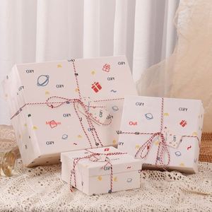 Caja de Regalo Cosmética Ecológica para Navidad con Papel Kraft, Forma Cuadrada, Cinta y Etiqueta de Regalo - Product Image 4