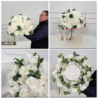 Usine de fleurs artificielles DKB, vente en gros de fleurs en soie pour mariage, arrangements de fleurs artificielles, boules de fleurs artificielles pour mariage, centres de table