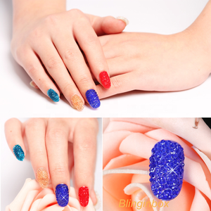 Vente en gros de haute qualité 1.1mm champagne AB Point Back Rhinestone Dust Pixie pour Nail Art - Product Image 6