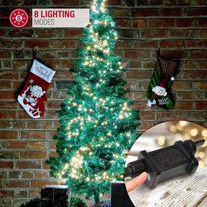 Lumières <span class=keywords><strong>de</strong></span> Noël 2000 LED 24m Multi <span class=keywords><strong>Action</strong></span> Arbre Lumières Cluster Lumières 8 Fonctions Avec Minuterie Intérieur/Extérieur - Product Image 5