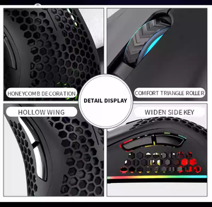 Silent 2.4Ghz <b>Wireless</b> USB 3D Optical Lightweight <b>Mouse</b> Hole RGB Black Right-Handed E-Sports Gaming <b>Mouse</b> Stock <b>for</b> Office - Product Image 4