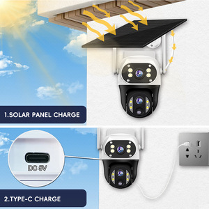 Cámara Solar WiFi para Exteriores con Detección de Movimiento Inteligente, Pantalla Doble, Video, Lentes Duales, Paquetes de Cámaras WiFi 4G, Cámara de Seguridad con Energía Solar - Product Image 2