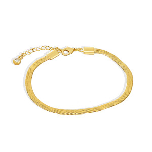 Elegante Brazalete Unisex Minimalista Geométrico de Aleación de Cobre Chapado en Oro PVD de 18k, Cadena de Joyería de Latón de Moda para Aniversario - Product Image 5