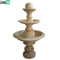 Fontaine à billes rotative en marbre avec sphère flottante en pierre de marbre de Chine unique