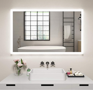 Desnebulizador de hotel montado en la pared, interruptor de pantalla táctil, luz de baño personalizada, <span class=keywords><strong>espejo</strong></span> de baño inteligente led - Product Image 1