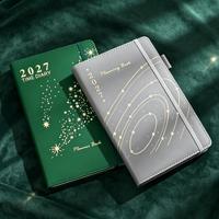 Agenda hebdomadaire et mensuel Premium 2027, carnet de notes avec couverture en PU, coffret cadeau avec LOGO pour cadeaux d'entreprise, cadeaux personnels