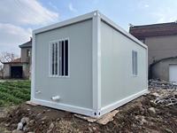 Maisons préfabriquées en usine, maison-conteneur 20 pieds, toilettes portables personnalisables pour les chantiers de construction en plein air, fenêtres et portes