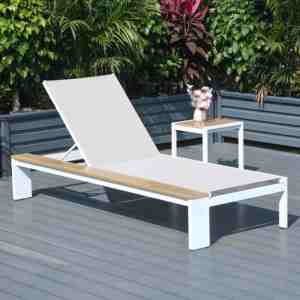 Chaise longue moderne en aluminium pour l'extérieur, réglable, pour piscine d'hôtel - Product Image 2